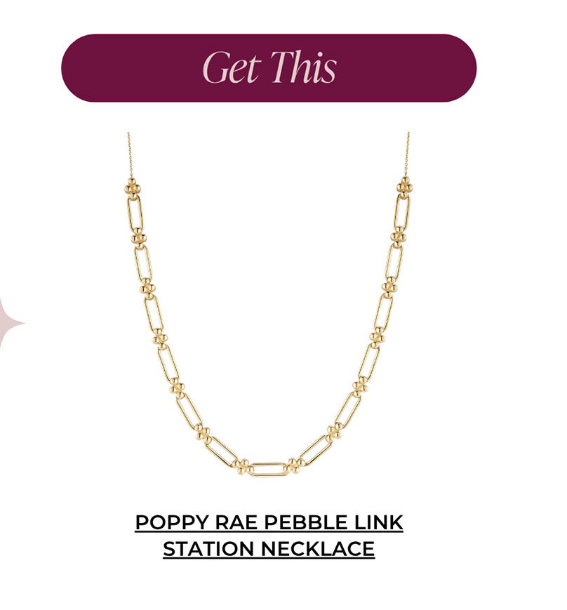 POPPY RAE PEBBLE LINK STATION NECKLACE
