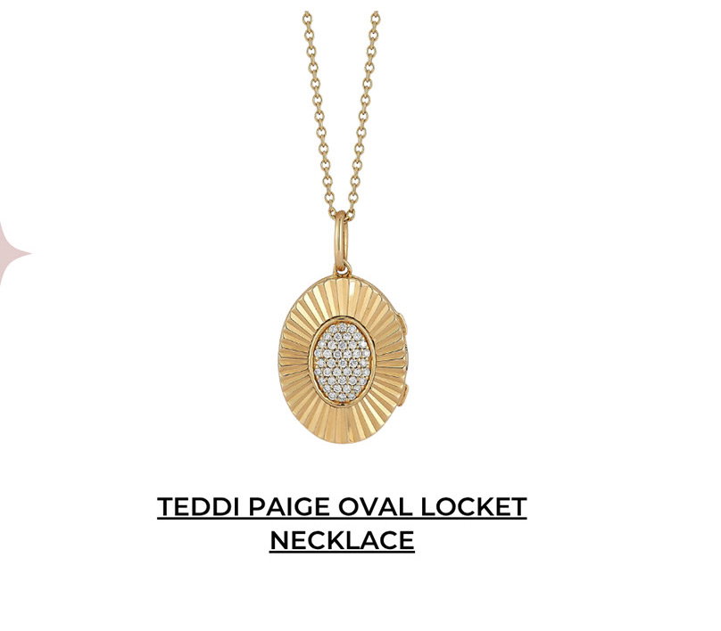 TEDDI PAIGE OVAL LOCKET NECKLACE