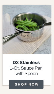 D3 stainless 1 qt saucepan with spoon