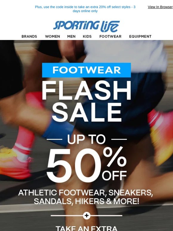 Footwear Flash Sale Is On: Up To 50% Off!