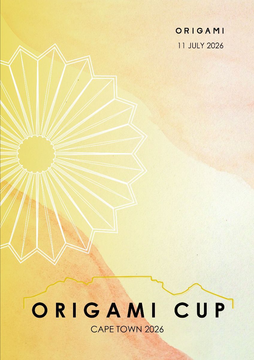 Origami Cup Poster in Yellow