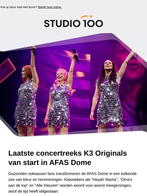 Laatste concertreeks K3 Originals van start en een unieke laatste kans!