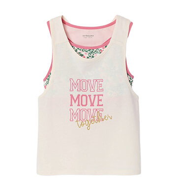 Camiseta de tirantes con sujetador para niña