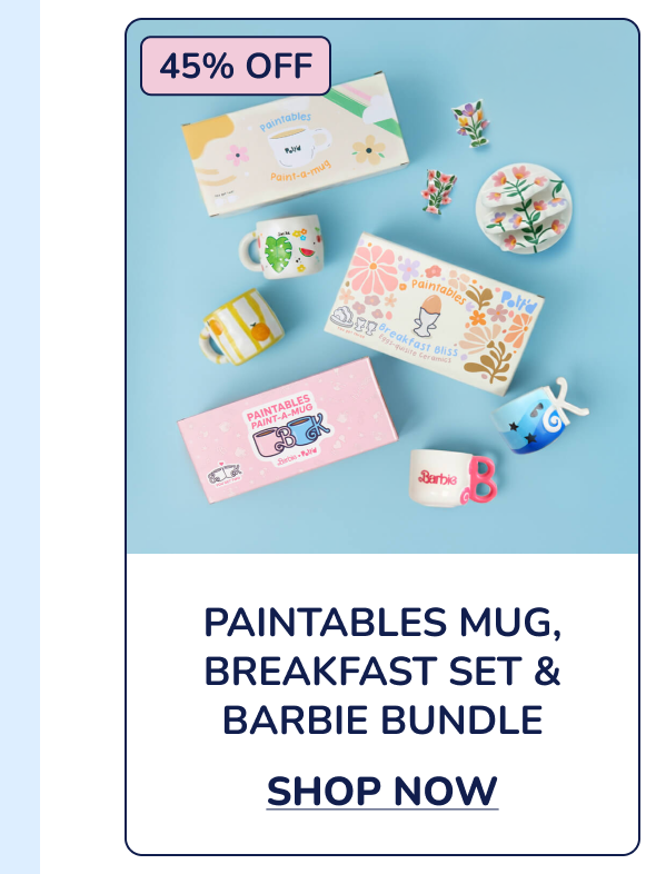Paintables Mug, Breakfast Set & Barbie Bundle