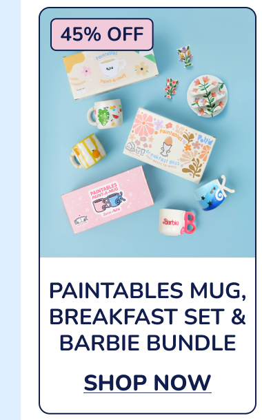 Paintables Mug, Breakfast Set & Barbie Bundle
