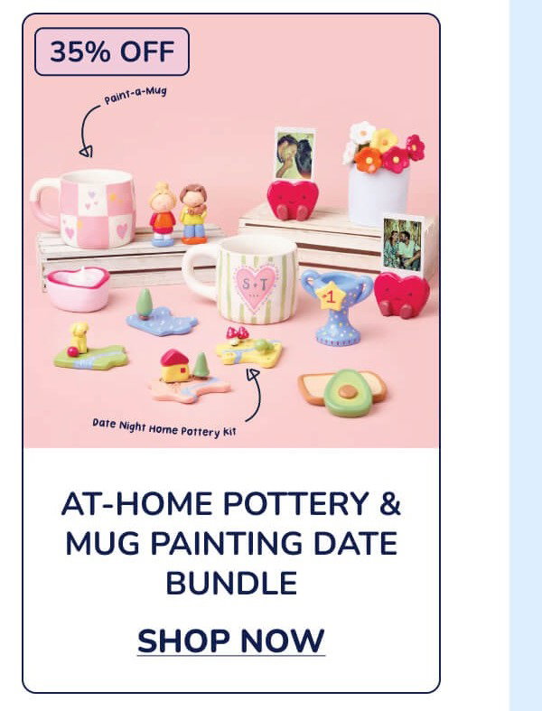 At-Home Pottery & Mug Painting Date Bundle