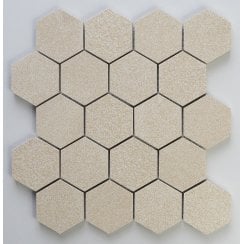 Dune Beige Mix Stone 24.5cm x 28cm Mosaic Tile