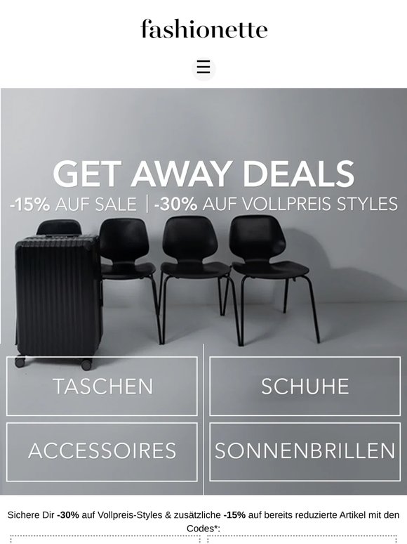 Sichere Dir -30% auf reguläre Styles & -15% auf Sale