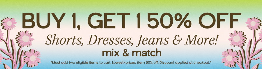 Buy 1, Get 1 50% Off