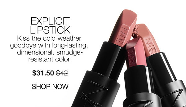 Slot 7: Kiss the cold goodbye with Explicit Lipstick’s long-lasting, smudge-resistant color. $31.50 $42