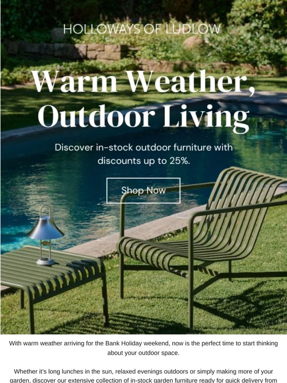 Up To 25% Off In Stock Garden Furniture