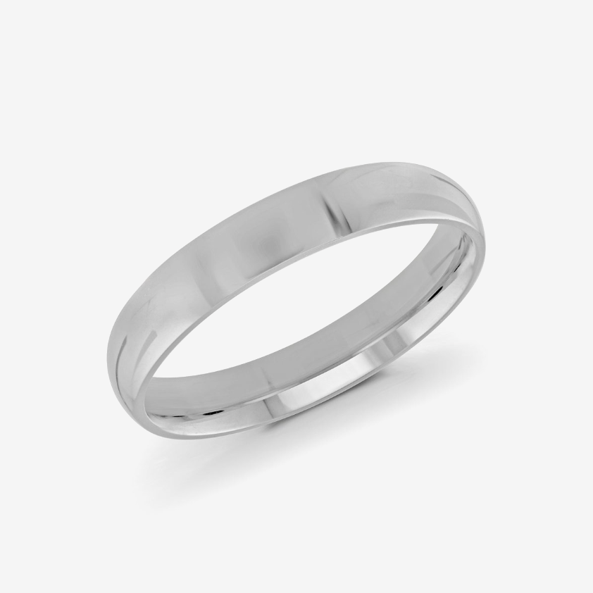 mens polished wedding ring