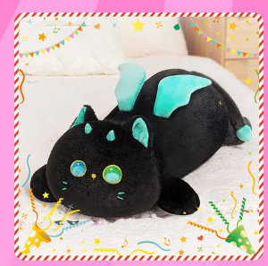 Plush toy with wings.