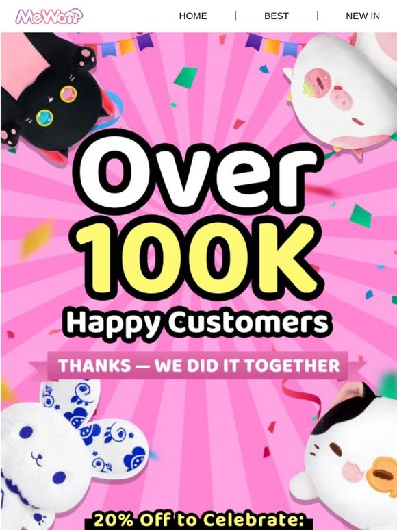 🎉Over 100K happy customers! We couldn't have done it without you