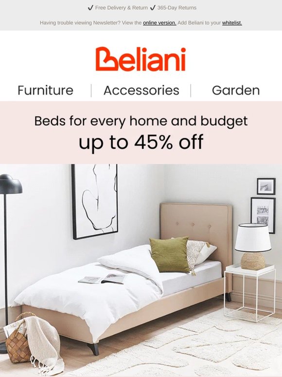 Huge bed sale: over 100 designs now up to 45% off 🛏😍