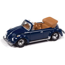1975 Volkswagen Super Beetle Convertible - Delft Blue 1:64 Scale Diecast Model Car by Johnny Lightning