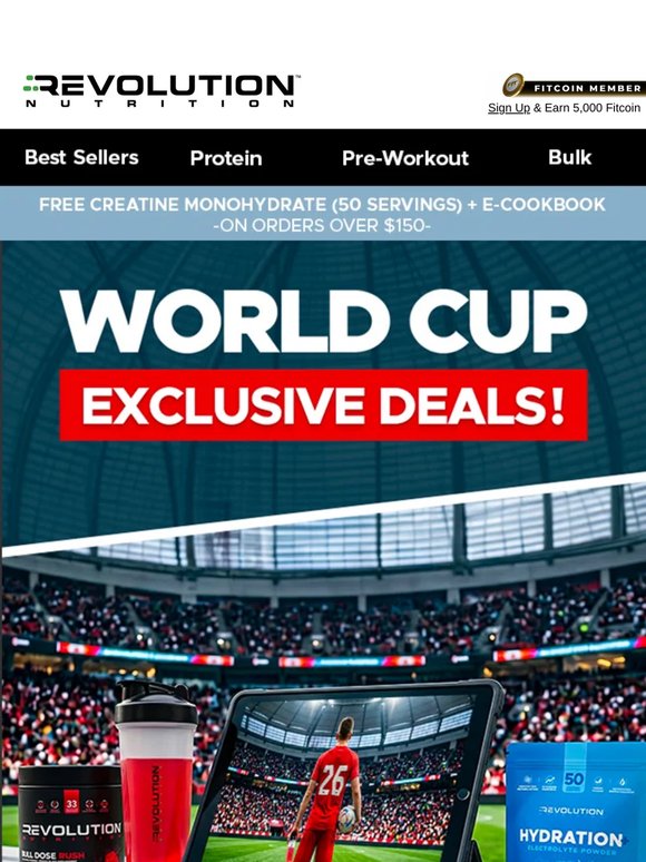 Your World Cup Stack Is Ready ⚽ FREE Creatine + eBook Inside