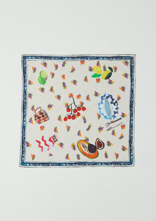 Table Setting Print Cotton Bandana