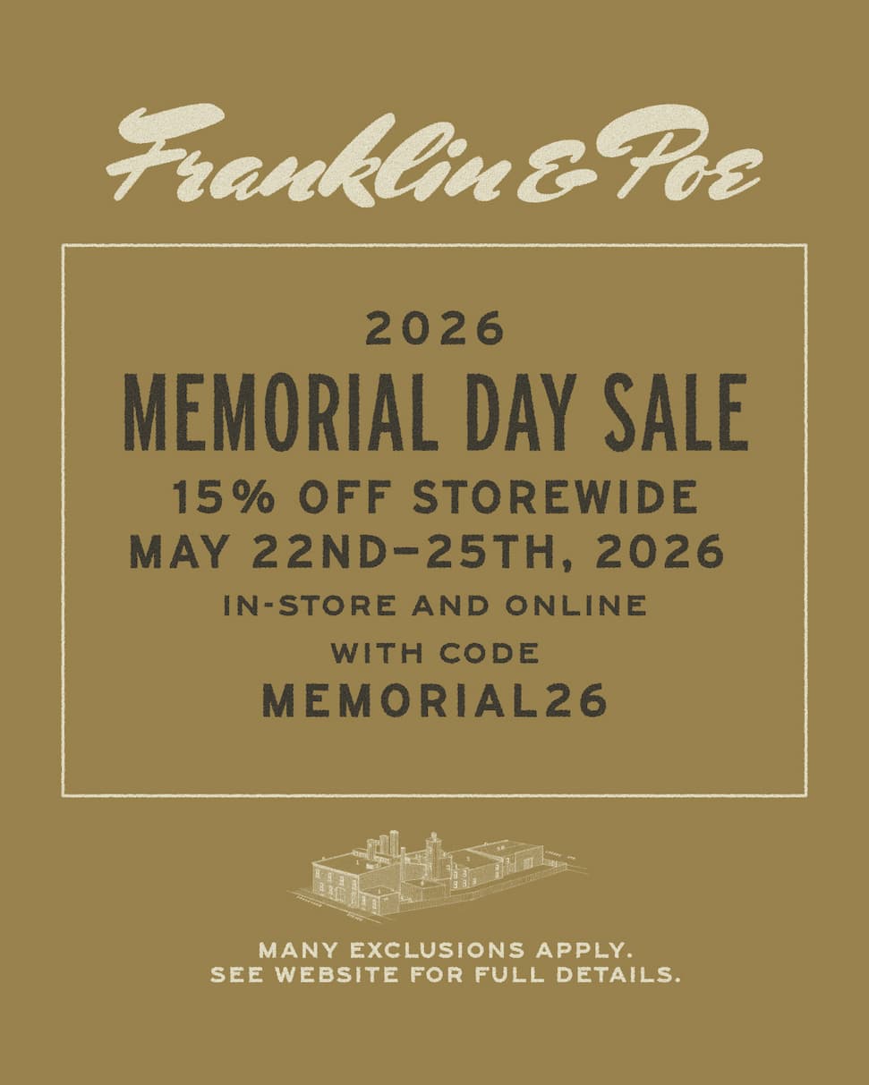 Memorial Day 2026 -15% off storewide with code MEMORIAL26. Exclusions apply.