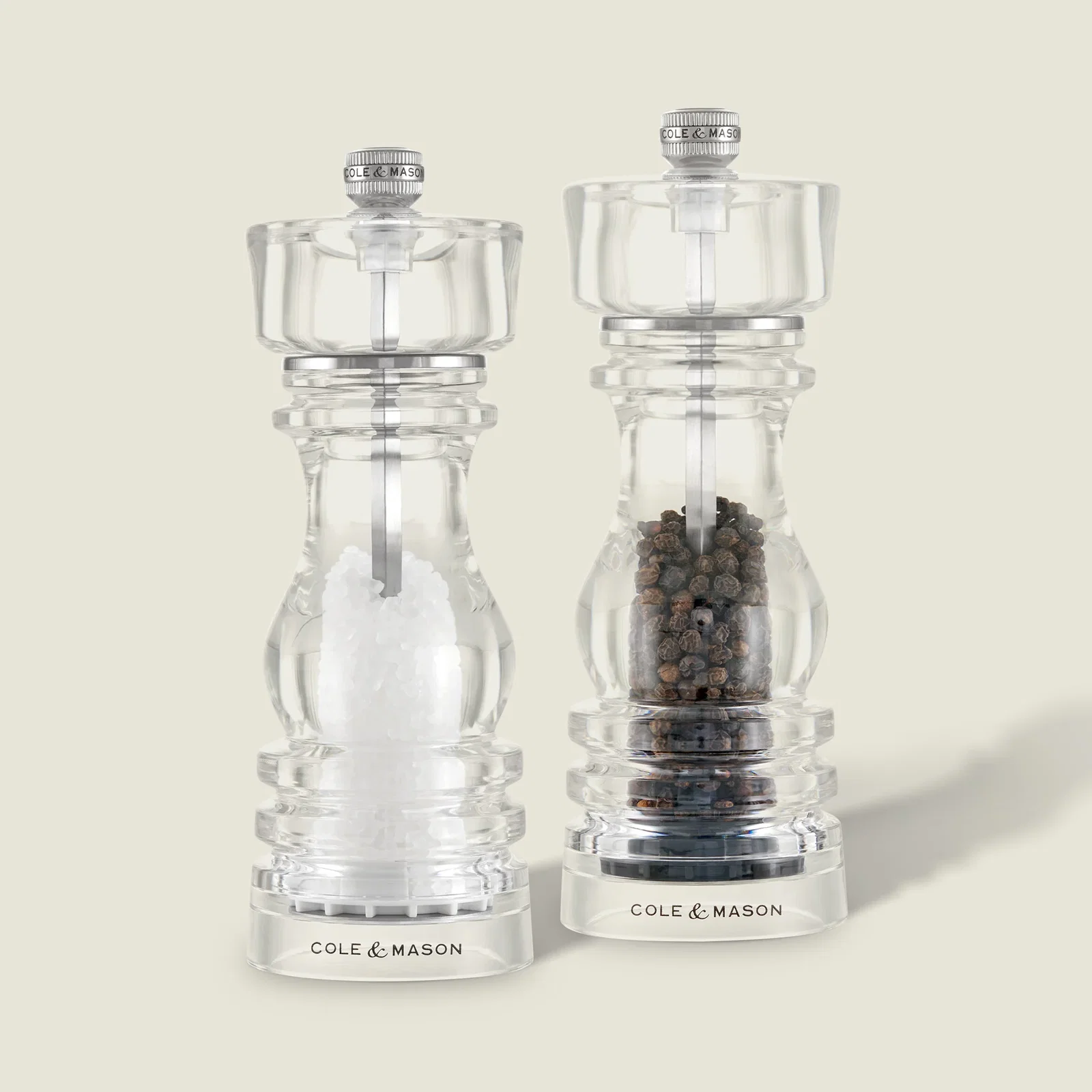 Image of London Acrylic Salt & Pepper Mills 180mm