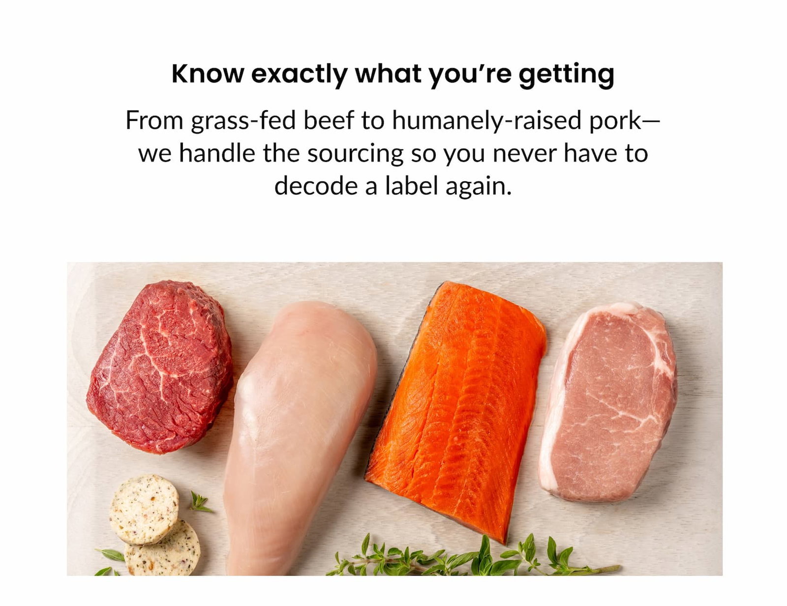 Know exactly what you're eating