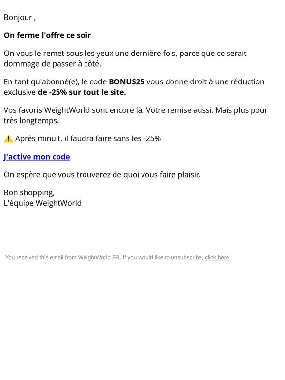 -25% sur tout le site ⏳ Dernier jour, dernière chance