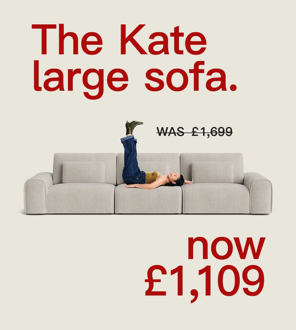 The Kate large sofa.