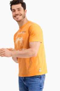LERROS T-Shirt mit Frontprint in SHELL CORRAL