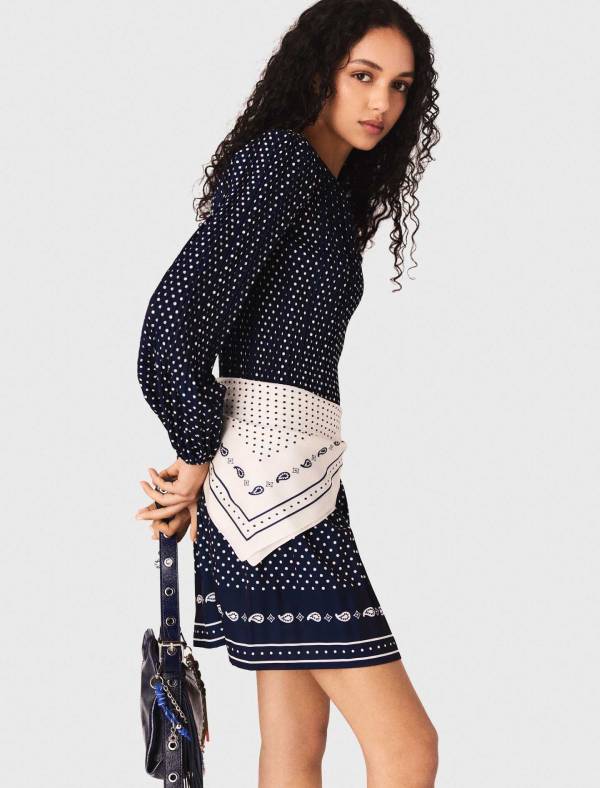 Robe plissée imprimée