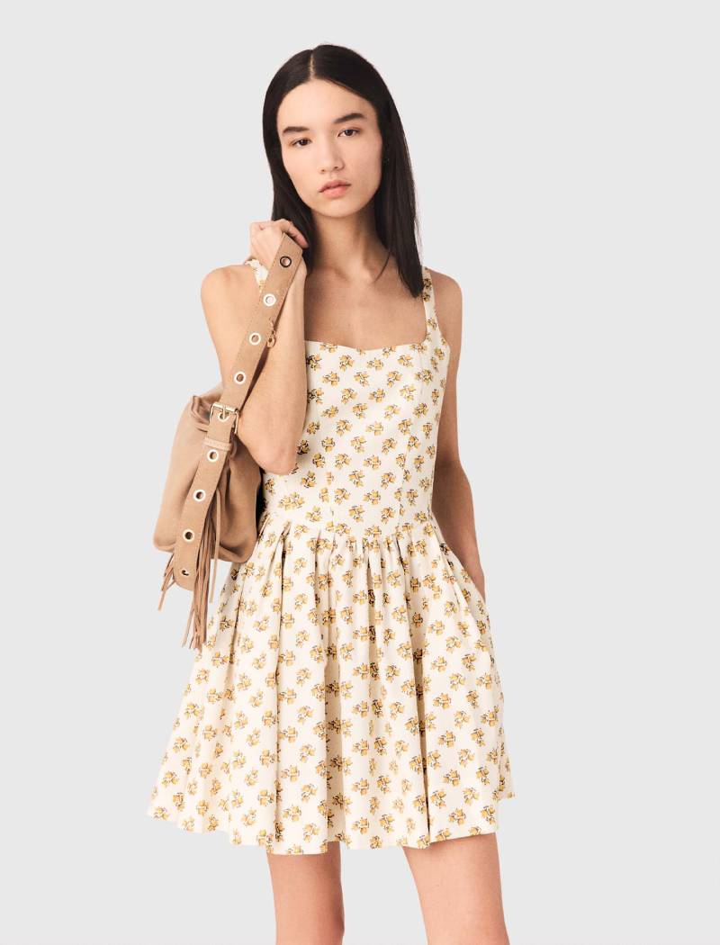 Robe courte évasée imprimée
