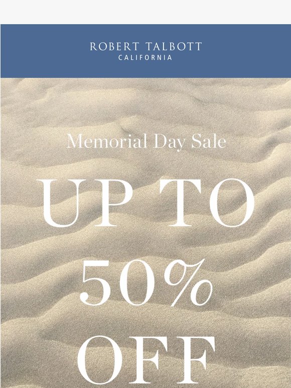 Up to 50% off Memorial Day Sale Starts Now