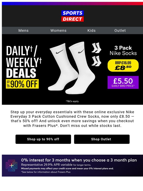 Nike Everyday Socks now half price!