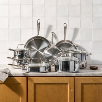 T-fal Tri-Ply 13-Piece Stainless Steel Cookware Set