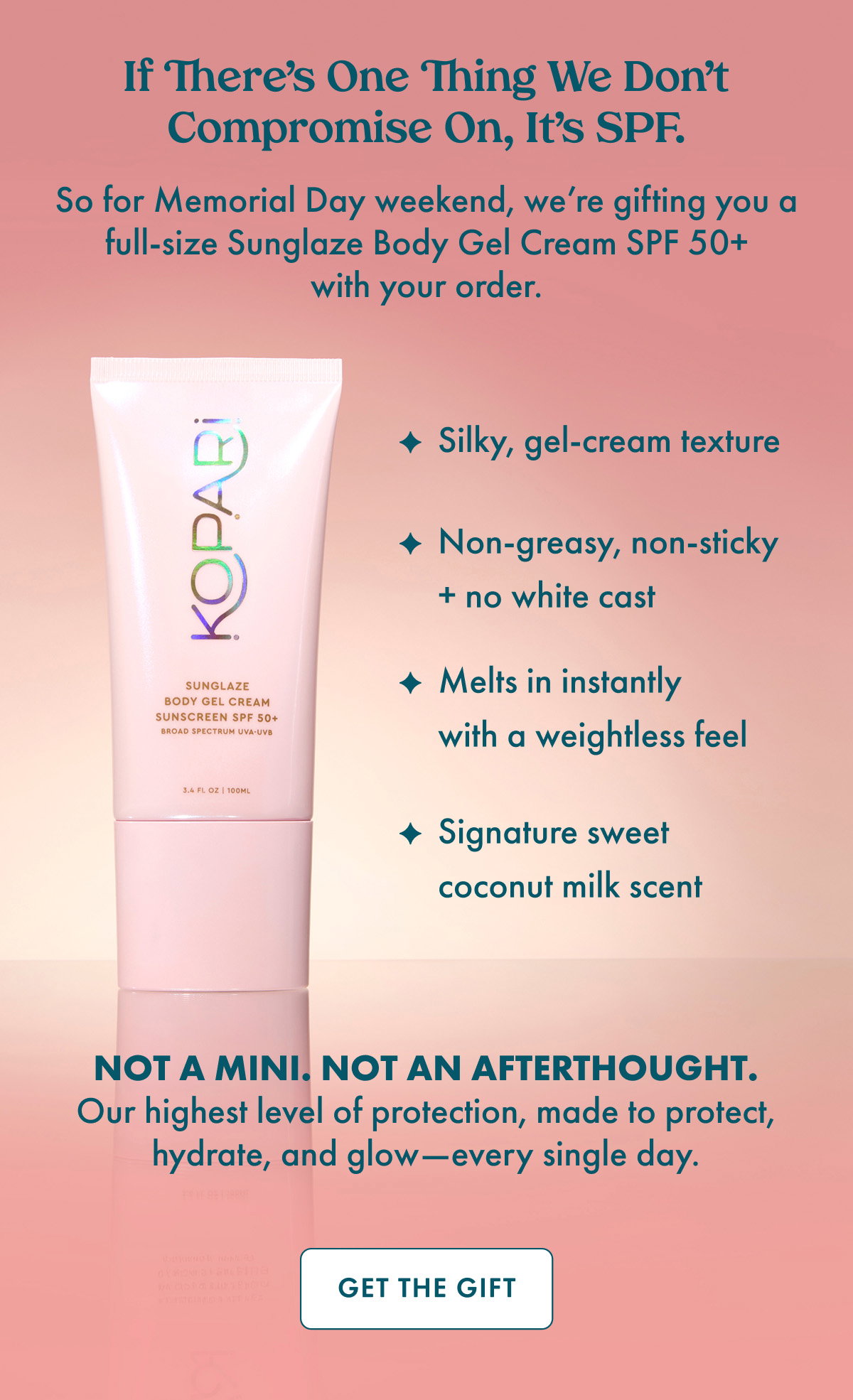 FREE Sunglaze Body Gel Cream Sunscreen SPF 50+ 