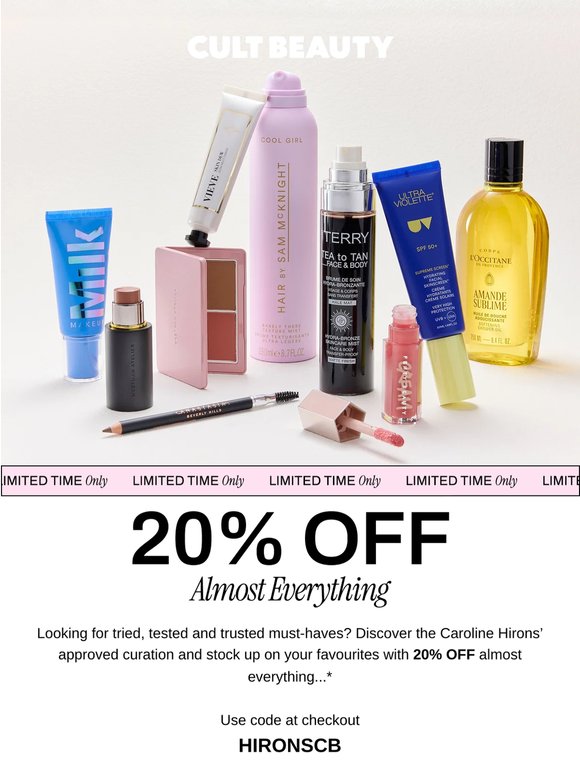 20% OFF starts now!