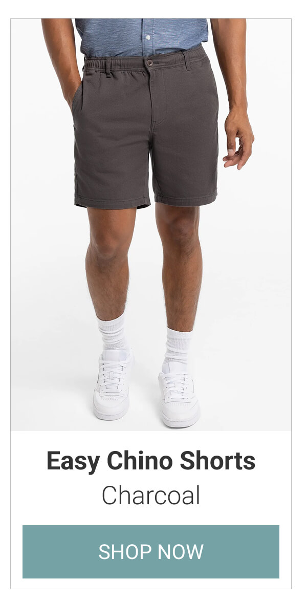 Charcoal Easy Chino Shorts