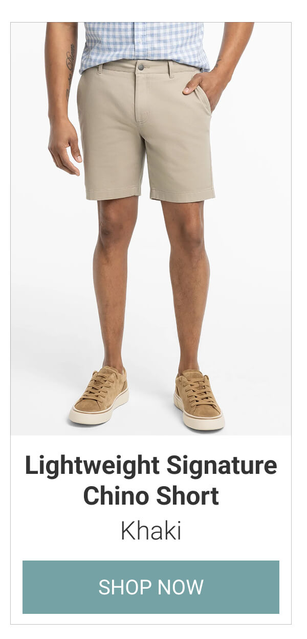 Khaki Lightweight Signature Chino Short