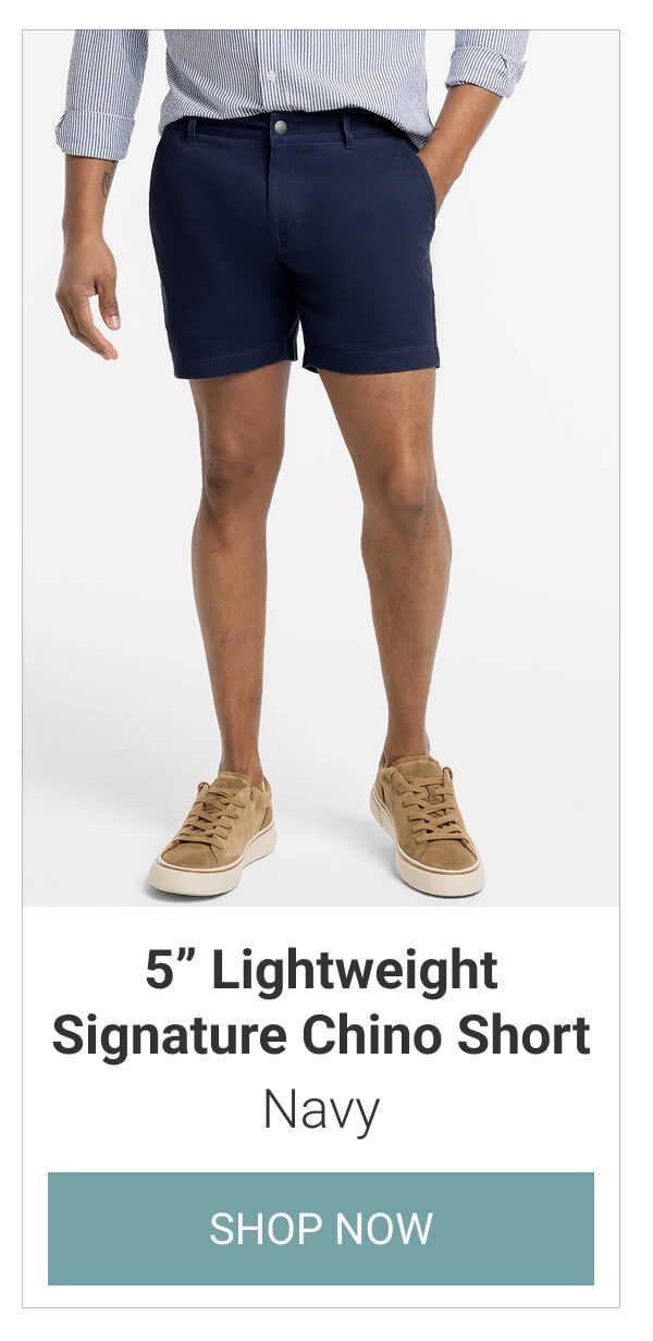 Navy 5" Lightweight Signature Chino Short