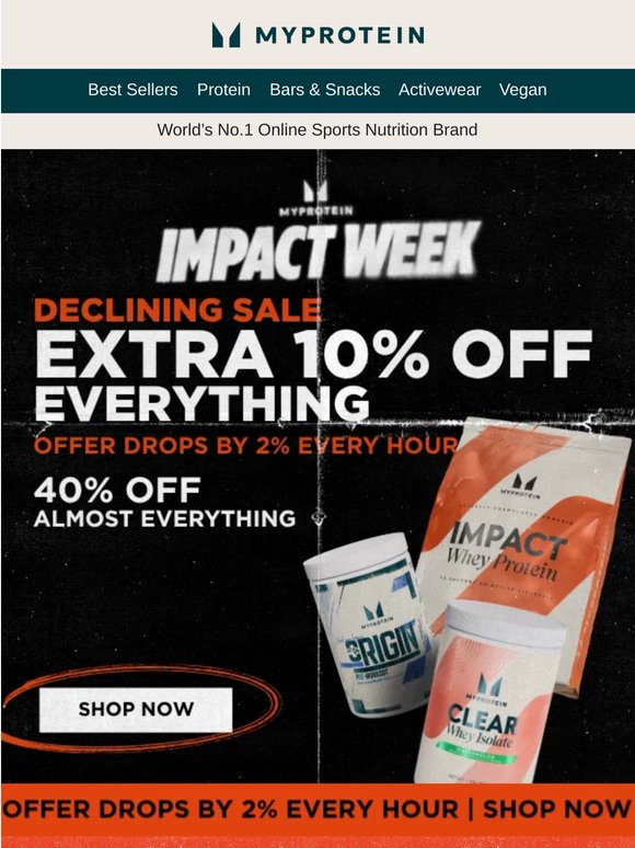 EXTRA 10% OFF is now declining 🏃💨