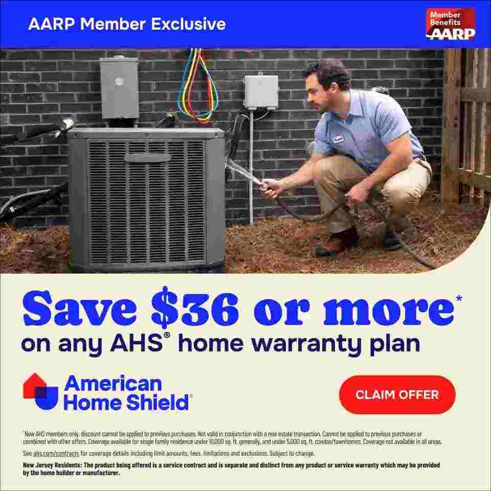 Save$36OrMore*OnAnyAHS*HomeWarrantyPlan*ClaimOffer