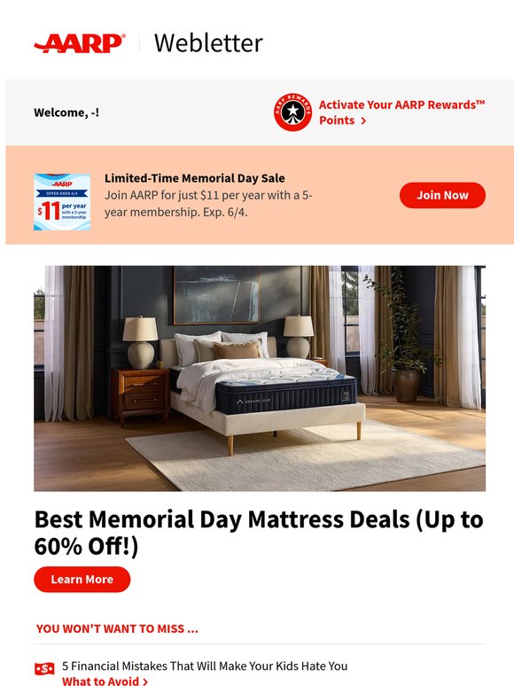 Best Memorial Day Mattress Deals (Up to 60% Off!)