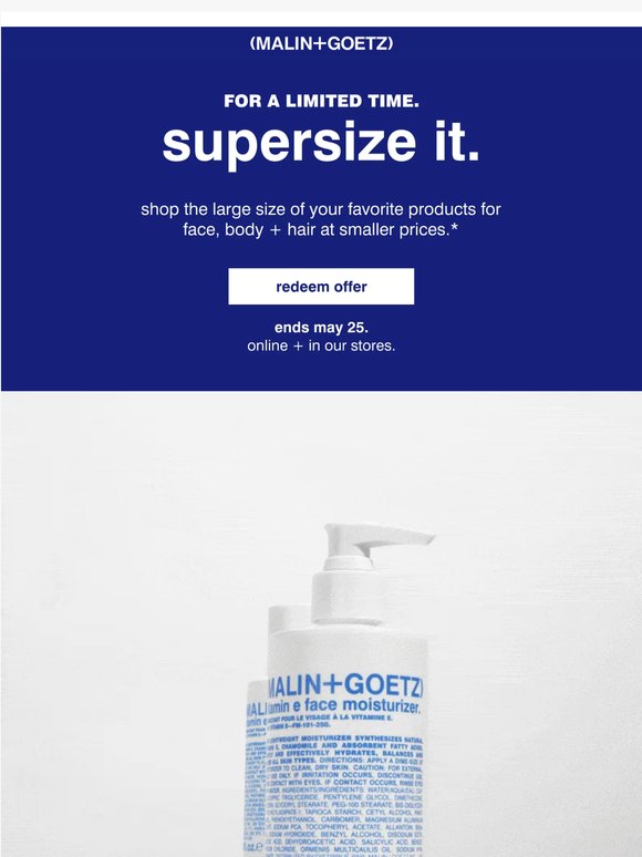 supersize it, on us.
