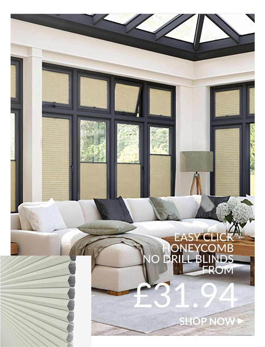 Easy Click Thermal Honeycomb No Drill Blinds 