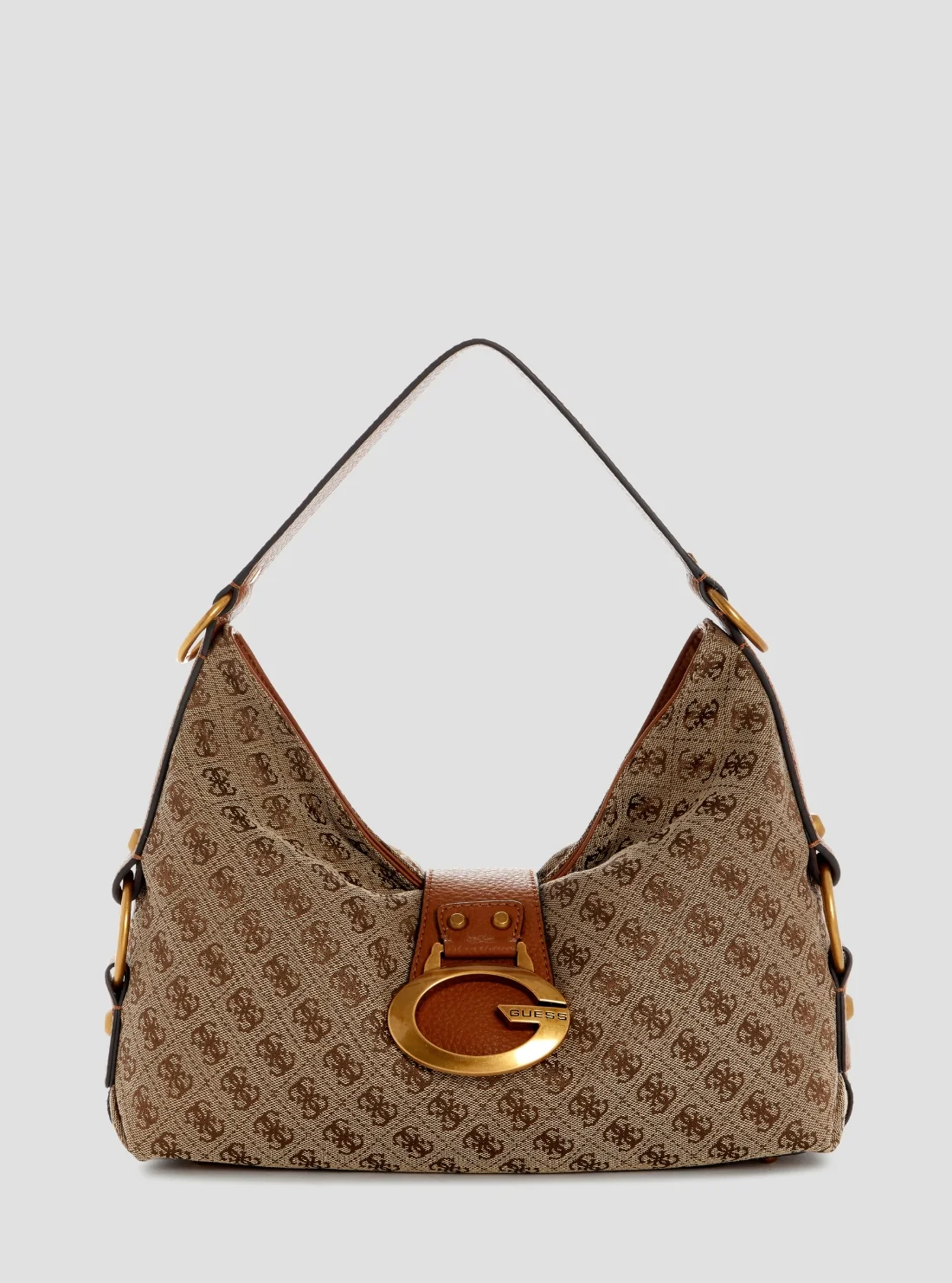 Image of Brown Logo Camden Shoulder Bag