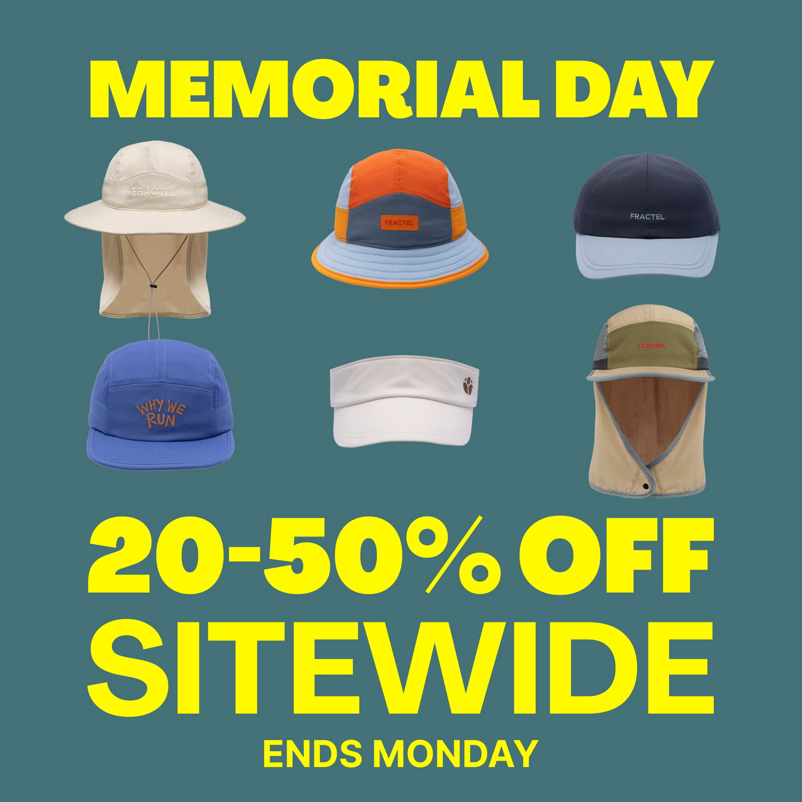 memorial day 20-50% off sitewide ends monday