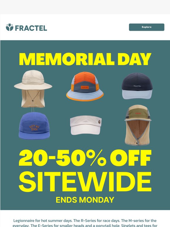 It's on. 20-50% off. All weekend.