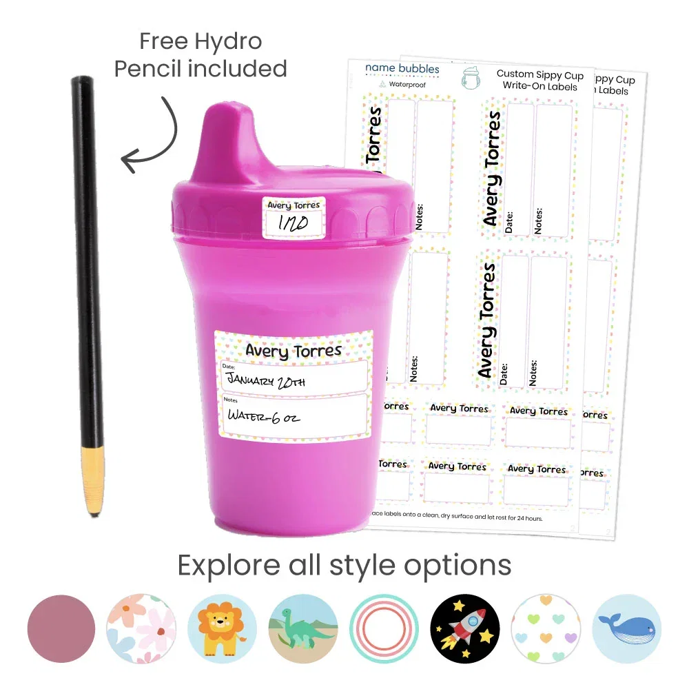 Image of Custom Sippy Cup Write-On Labels