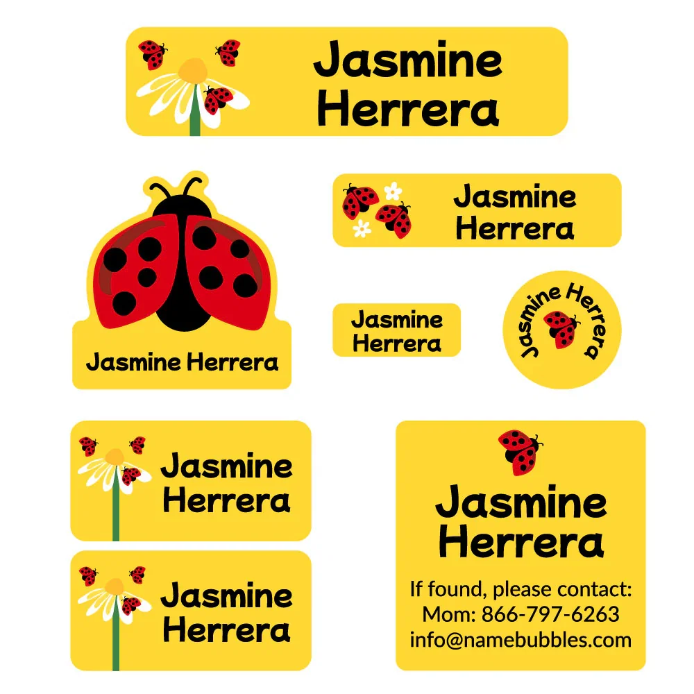 Image of Ladybug Mega Daycare Labels Pack