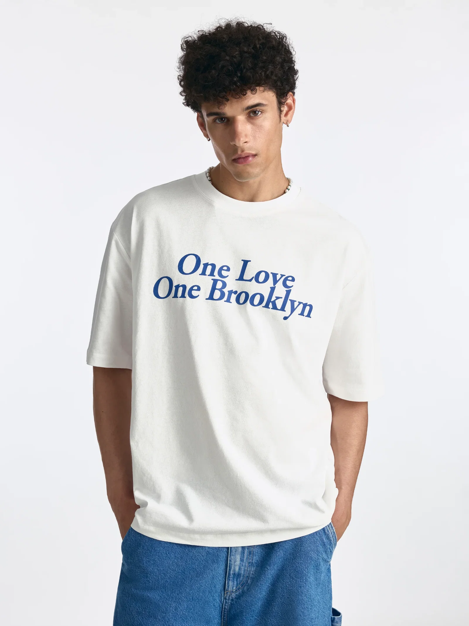 Image of Men's One Love One Brooklyn T-Shirt in White