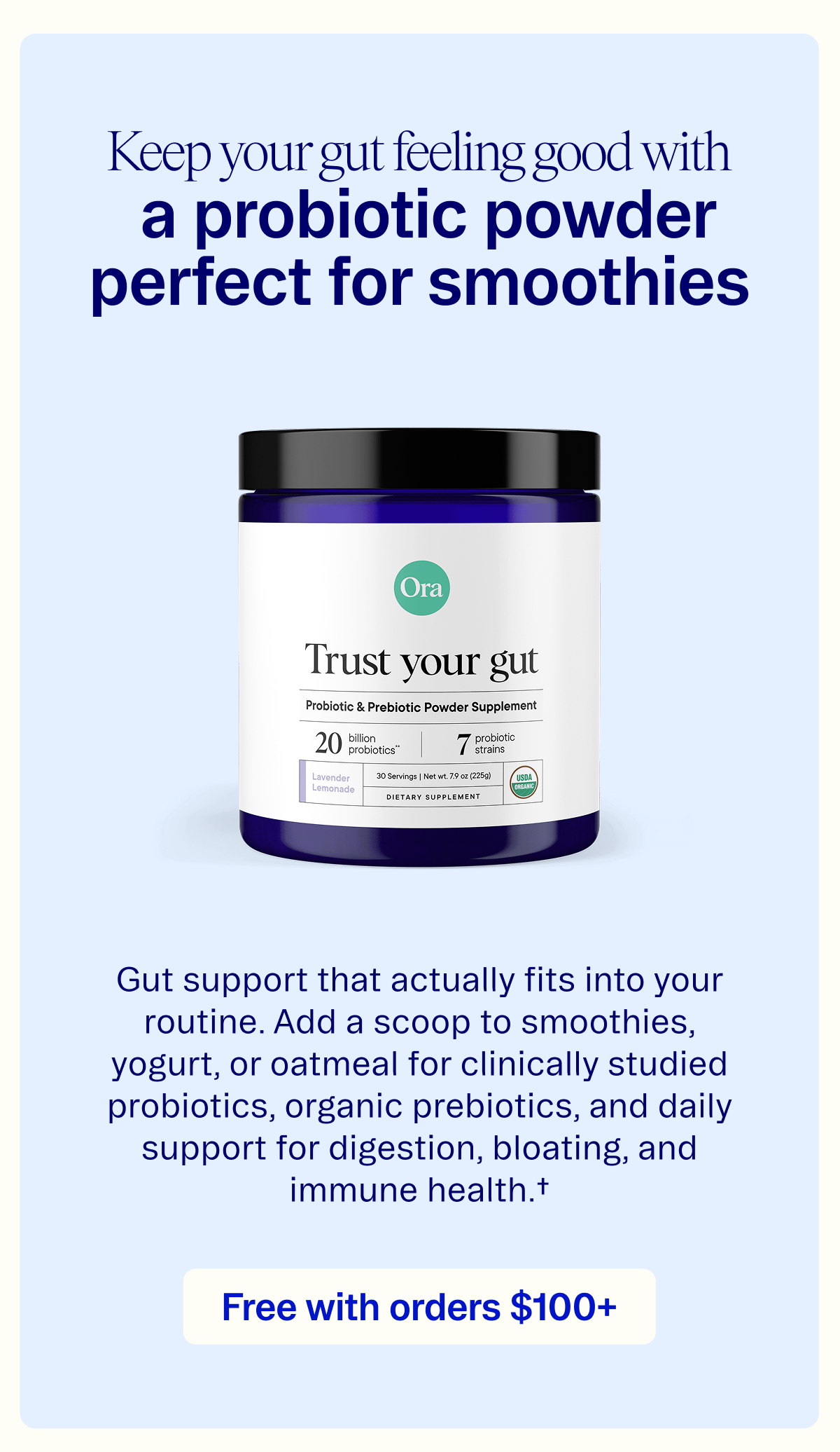 Get free probiotic powder